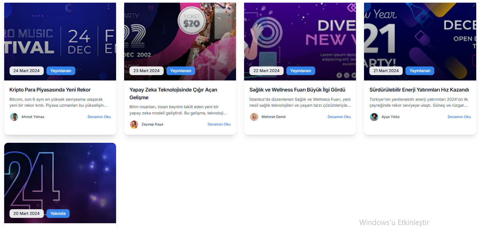 Yatırımcıya Gösterim Modları